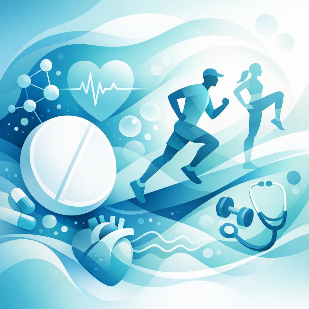 Medical illustration for 아스피린 복용 중 운동, 안전한가요? 주의사항 총정리 - Persly Health Information