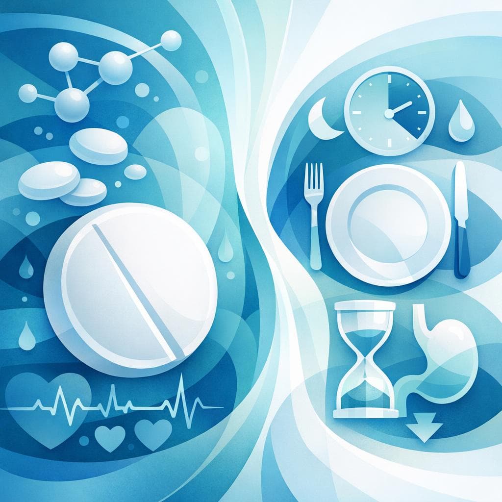 Medical illustration for 아스피린 복용 중 금식, 안전할까요? 주의점 정리 - Persly Health Information