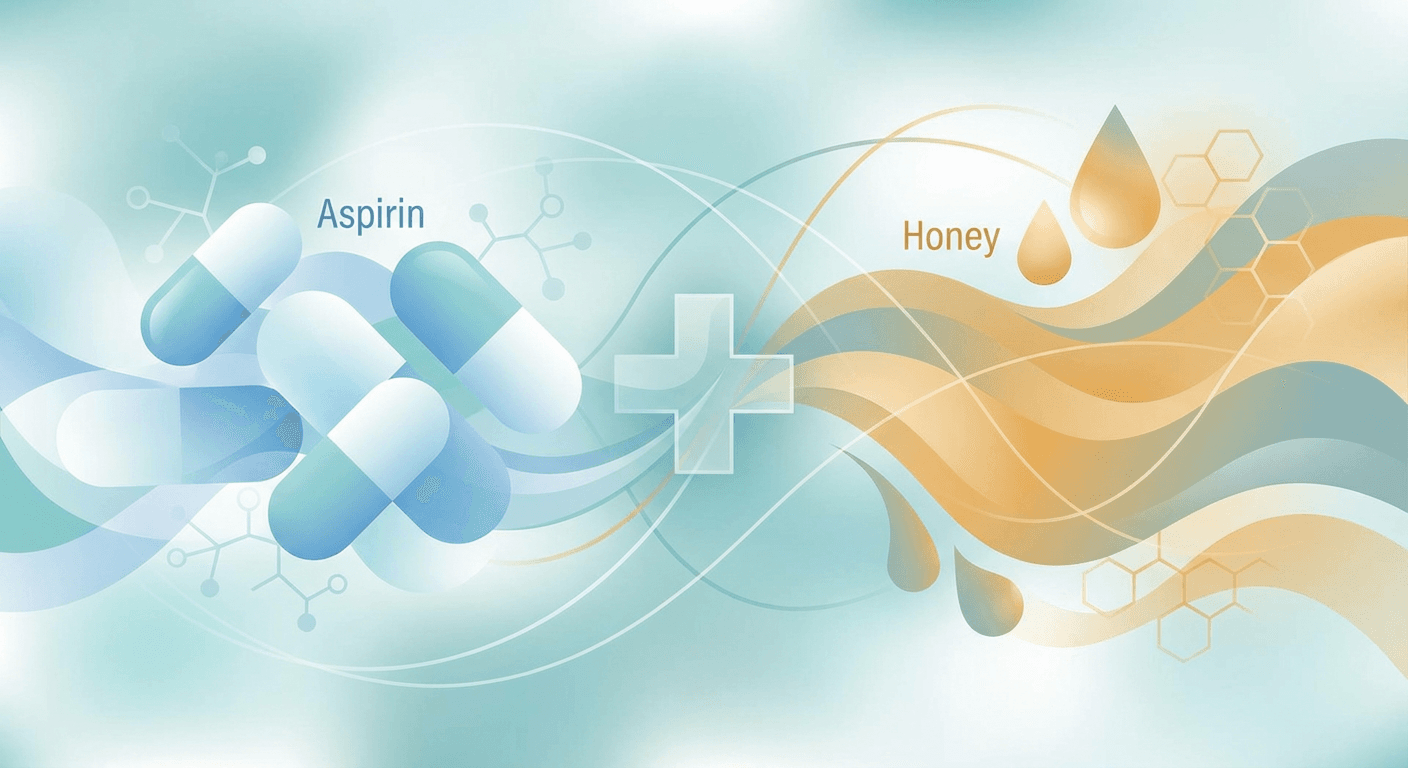 Medical illustration for Is honey safe with aspirin? Interactions explained - Persly Health Information