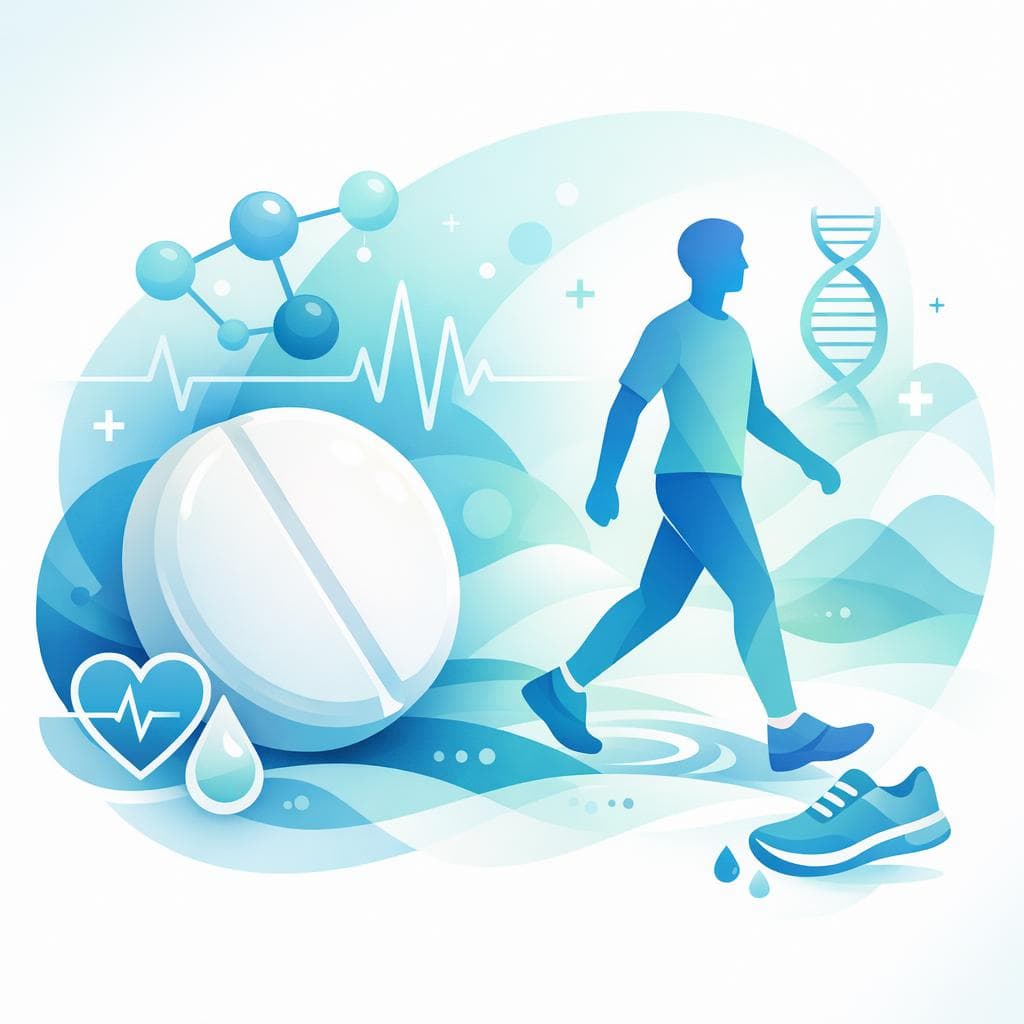 Medical illustration for 아스피린 복용 중 걷기 안전한가요? 주의사항 총정리 - Persly Health Information