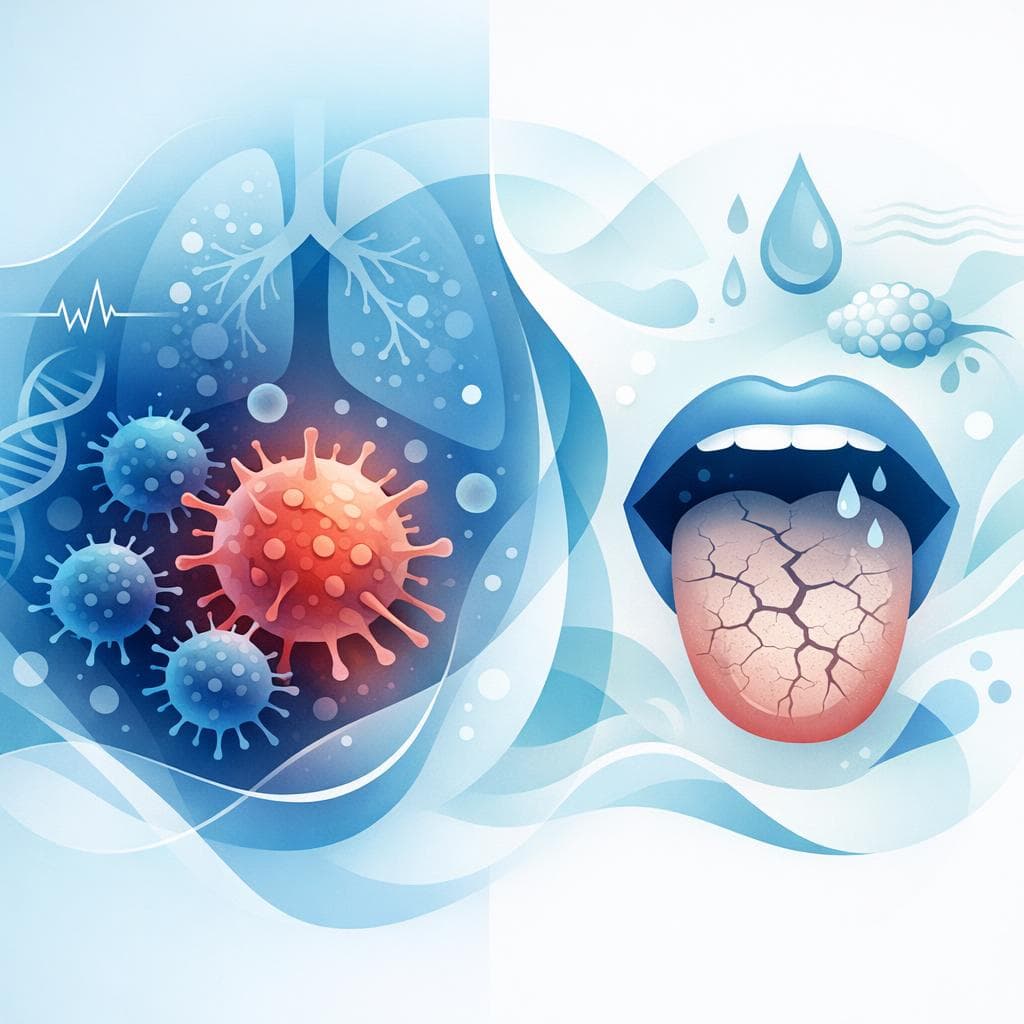 Medical illustration for Dry mouth in cancer: causes and management - Persly Health Information