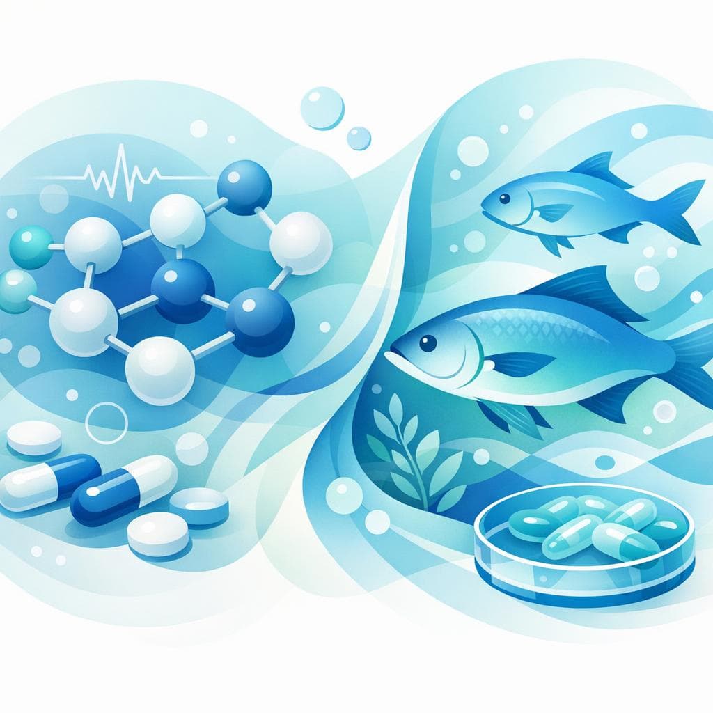 Medical illustration for 이부프로펜 복용 중 생선 먹어도 되나요? 상호작용 안내 - Persly Health Information