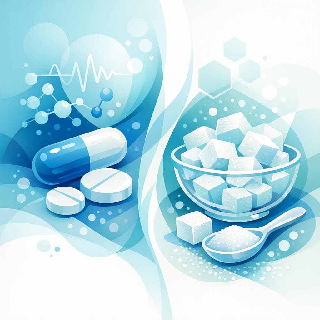 Medical illustration for 이부프로펜 복용 중 설탕 섭취, 상호작용 있나요? - Persly Health Information