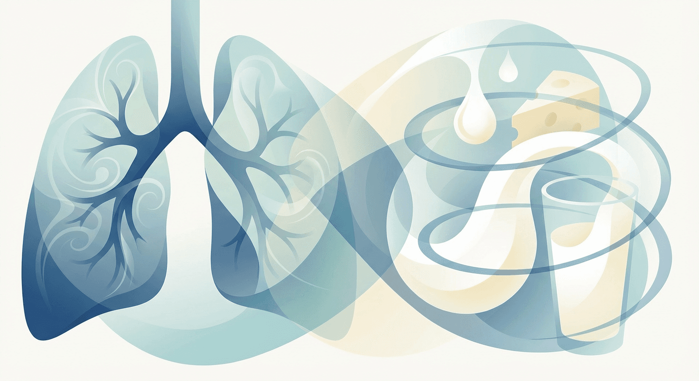 Medical illustration for 肺癌患者能吃乳制品吗？安全性与影响详解 - Persly Health Information
