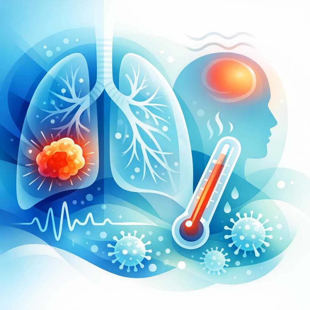 Medical illustration for Fever in Lung Cancer: How common, causes, and care - Persly Health Information