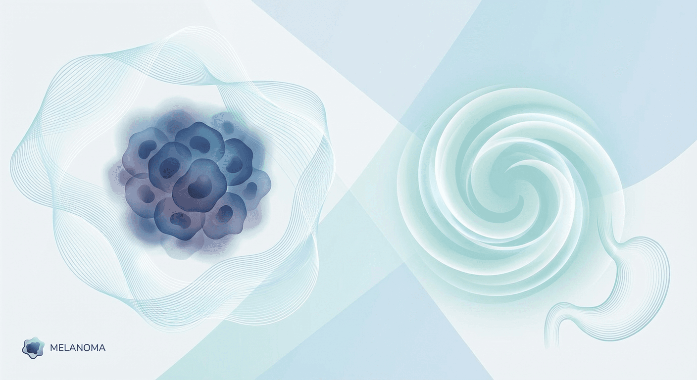 Medical illustration for Based on NIH | Can melanoma or its treatments cause nausea, what mechanisms are involved, and when should I seek medical evaluation? - Persly Health Information