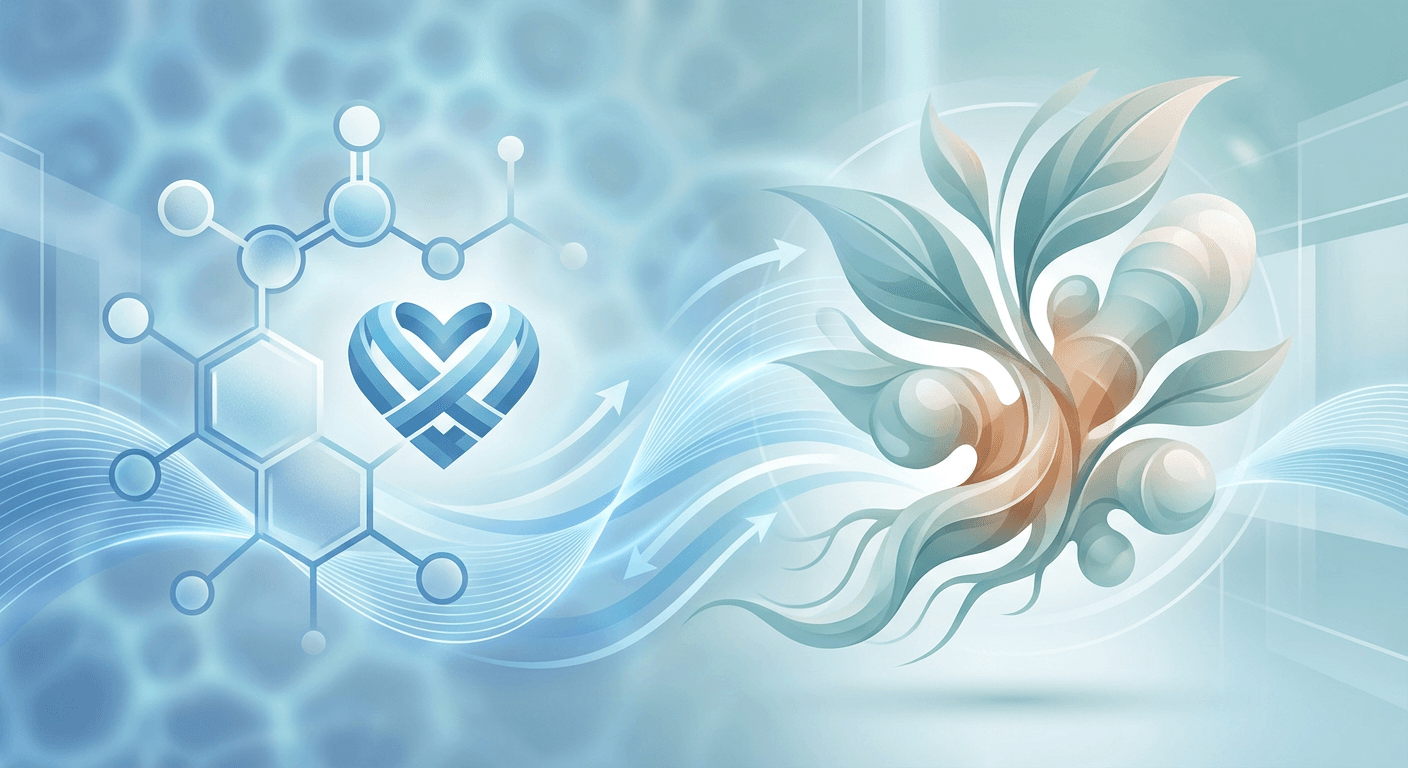 Medical illustration for メトプロロール服用中に生姜（ジンジャー）をサプリやお茶で摂取すると相互作用や血圧・心拍への影響はありますか？ - Persly Health Information