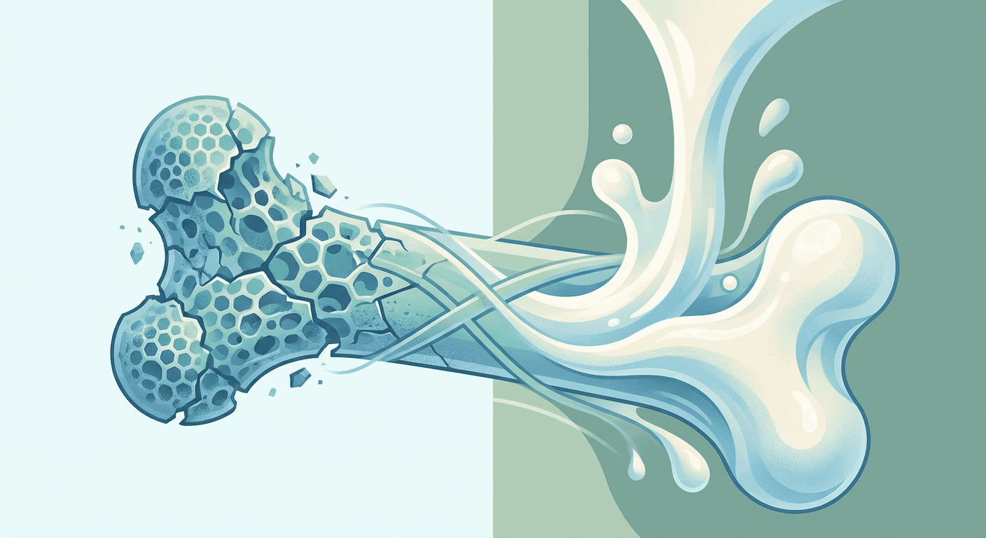 Medical illustration for 基于PubMed资料 | 喝牛奶能预防或缓解骨质疏松吗？ - Persly Health Information