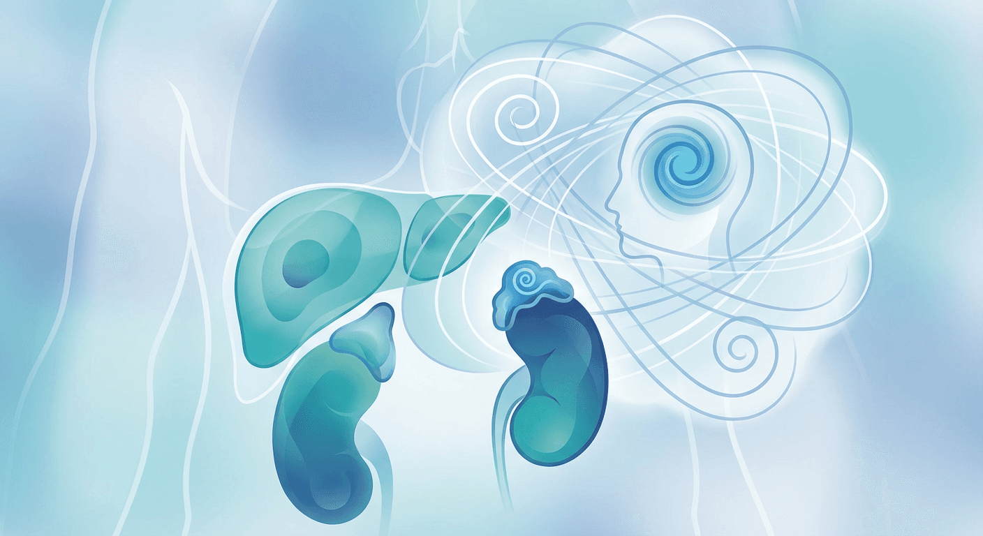 Medical illustration for Based on PubMed | Can adrenal cancer cause dizziness, and what underlying factors might lead to this symptom? - Persly Health Information