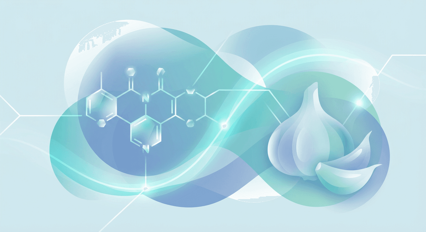 Medical illustration for 基于PubMed资料 | 服用氨氯地平期间可以吃大蒜或服用大蒜素补充剂吗,会不会影响药效或增加低血压风险? - Persly Health Information