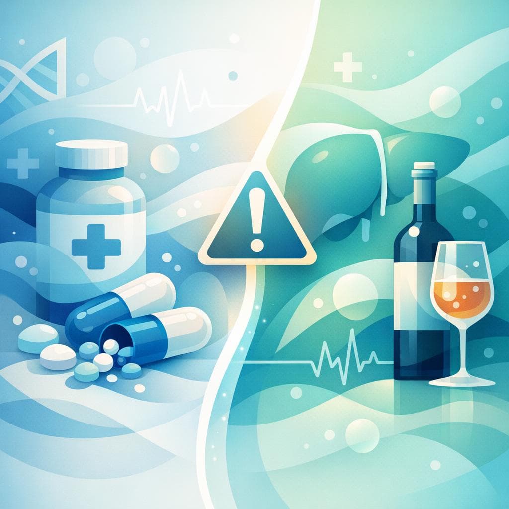 Medical illustration for Basado en NIH de EE.UU. | ¿Puedo beber alcohol mientras tomo amoxicilina y existe alguna advertencia sobre la dosis o interacciones que deba considerar? - Persly Health Information