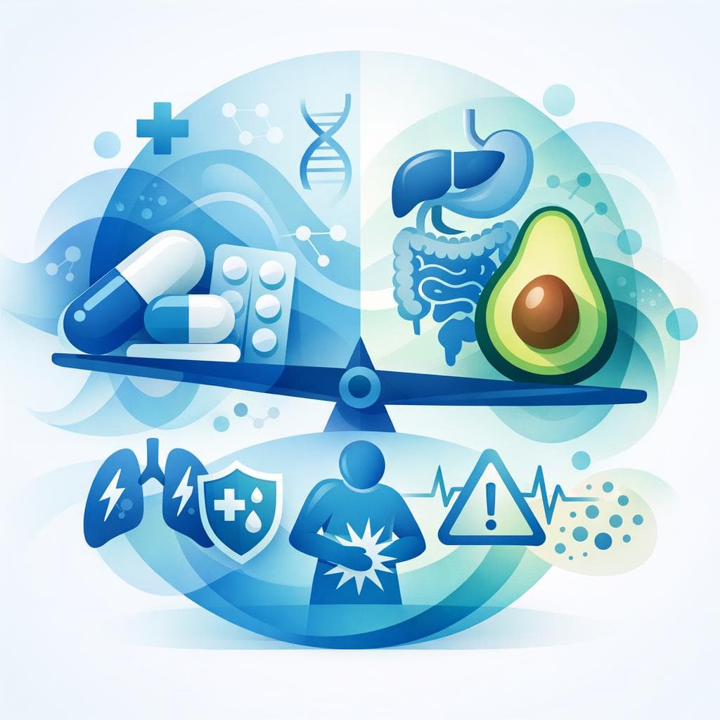 Medical illustration for Based on NIH | Does eating avocado while taking Amoxicillin increase the risk of side effects, or is that a myth? - Persly Health Information