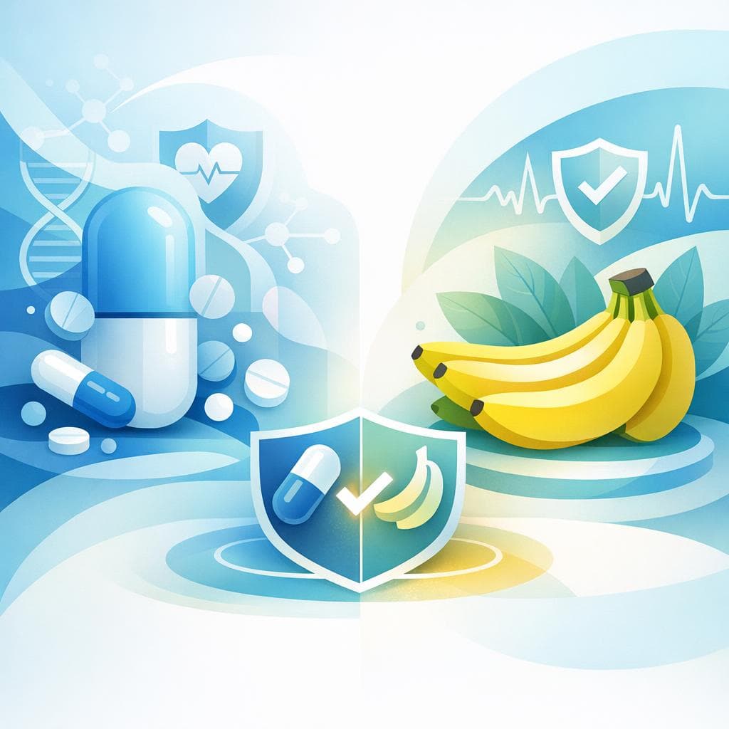 Medical illustration for Based on NIH | Is it safe to eat bananas while taking amoxicillin, or do bananas interact with this medication? - Persly Health Information