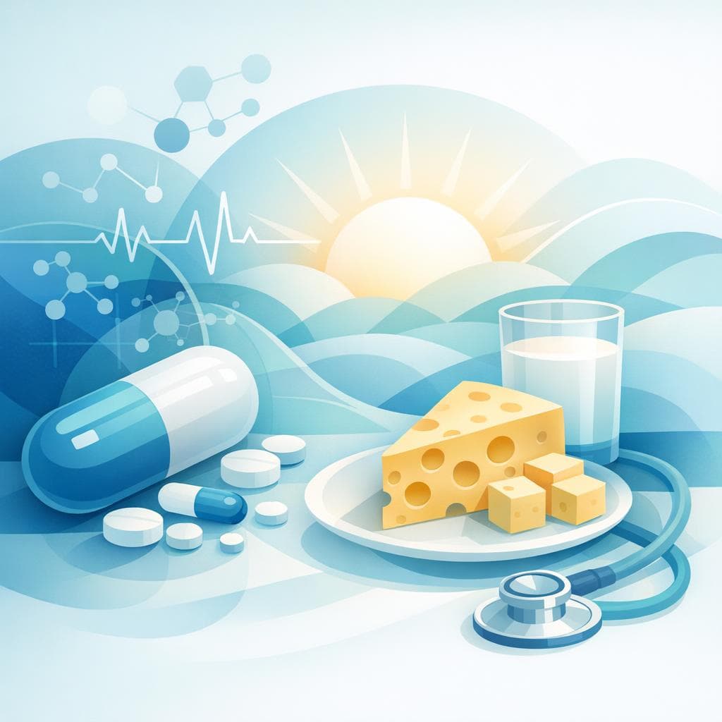Medical illustration for Based on NIH | Does eating cheese in the morning interfere with Amoxicillin absorption or effectiveness? - Persly Health Information