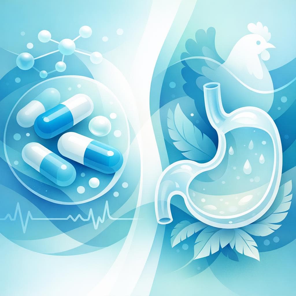 Medical illustration for Based on NIH | Do I need to take amoxicillin on an empty stomach, or can I take it with food like chicken? - Persly Health Information