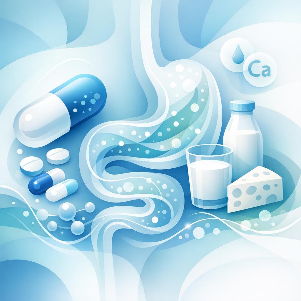 Medical illustration for Basado en PubMed | ¿Puedo tomar leche o comer lácteos después de tomar amoxicilina, o reduce su absorción? - Persly Health Information