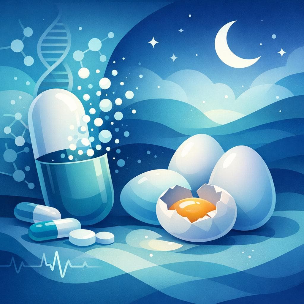 Medical illustration for Based on NIH | Is it safe to eat eggs at night while taking amoxicillin, or could this interfere with absorption or increase side effects? - Persly Health Information
