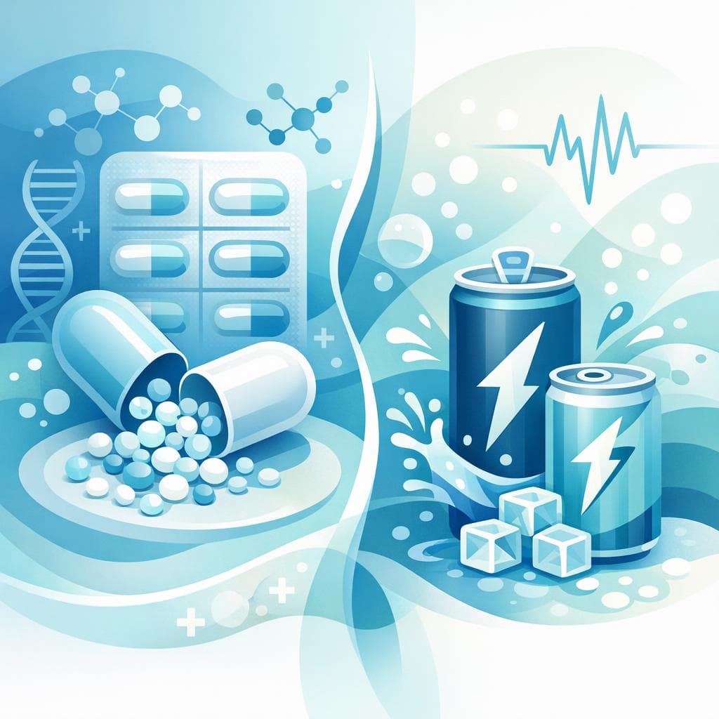 Medical illustration for Based on NIH | Is it safe to drink an energy drink right before taking amoxicillin, or could the caffeine and other ingredients affect its absorption or cause side effects? - Persly Health Information