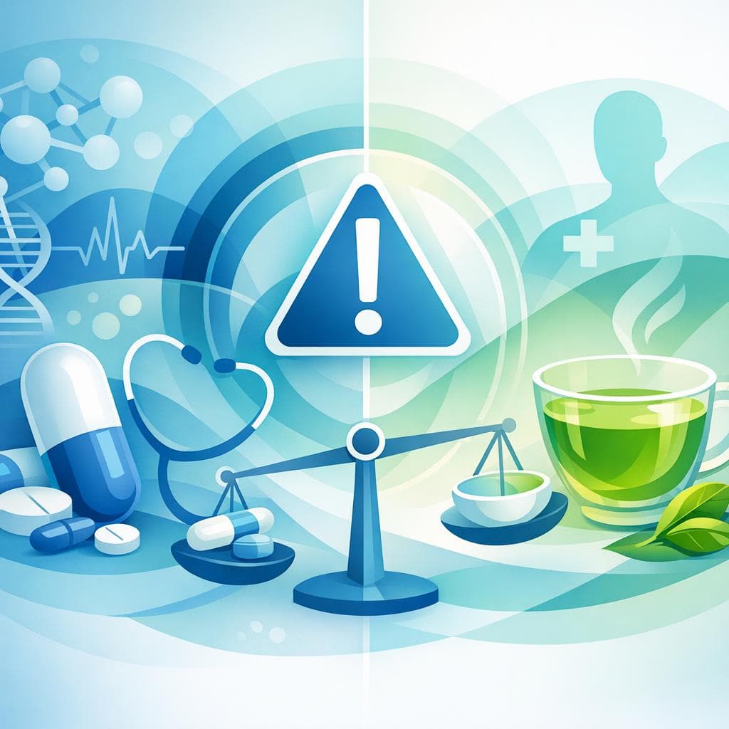 Medical illustration for Basado en NIH de EE.UU. | ¿Debo tener precaución con la dosis de té verde mientras tomo amoxicilina por posibles interacciones? - Persly Health Information