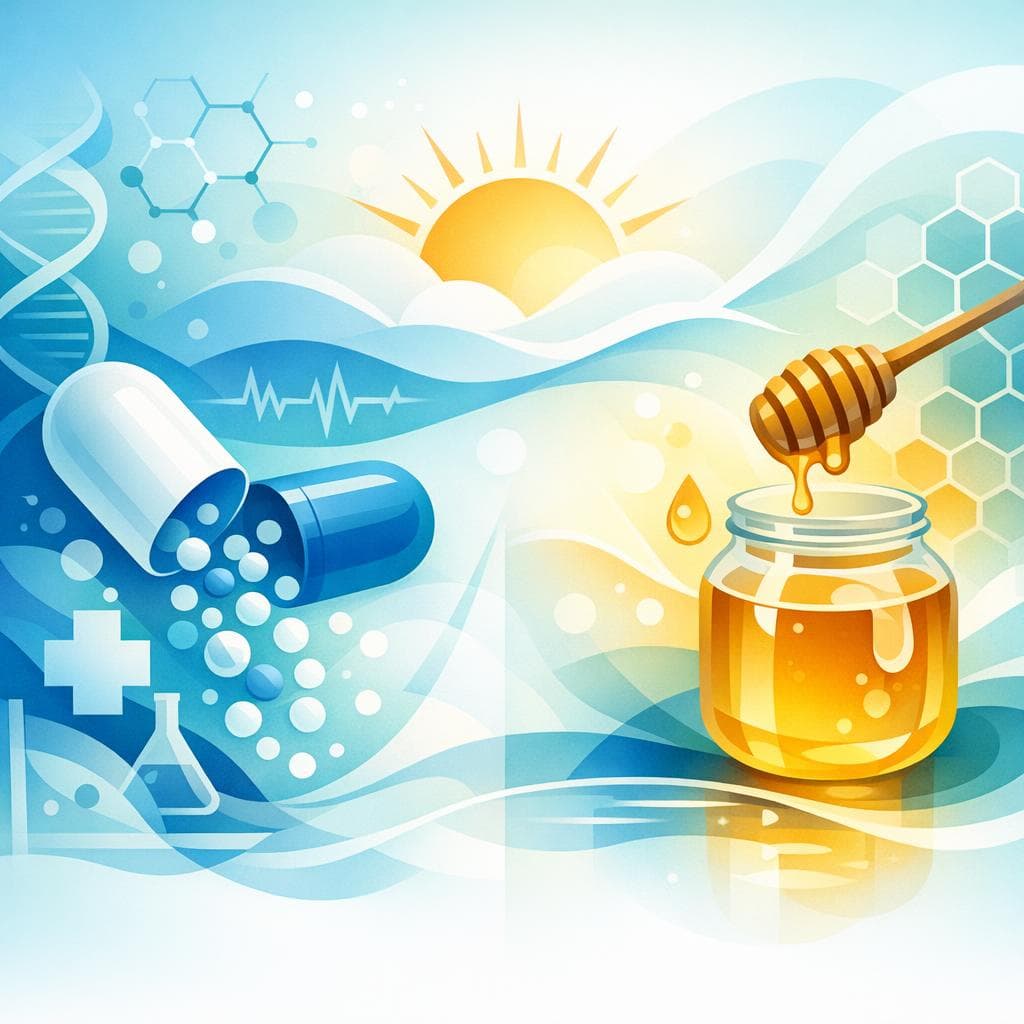 Medical illustration for 미국 NIH 자료 기반 | 아침에 꿀을 먹으면 아목시실린과 상호작용이 생기거나 약효가 떨어질 수 있나요? - Persly Health Information
