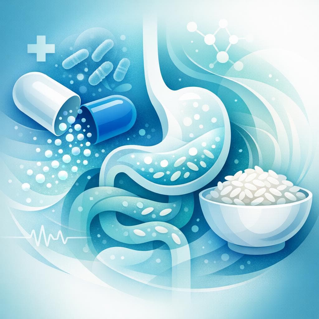 Medical illustration for Based on NIH | Does eating rice immediately after taking amoxicillin reduce its effectiveness or affect absorption? - Persly Health Information