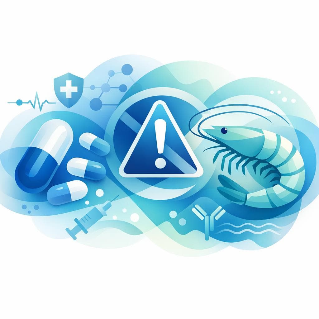 Medical illustration for Based on NIH | Is amoxicillin contraindicated or does its dosage require adjustment in patients with a shrimp allergy? - Persly Health Information