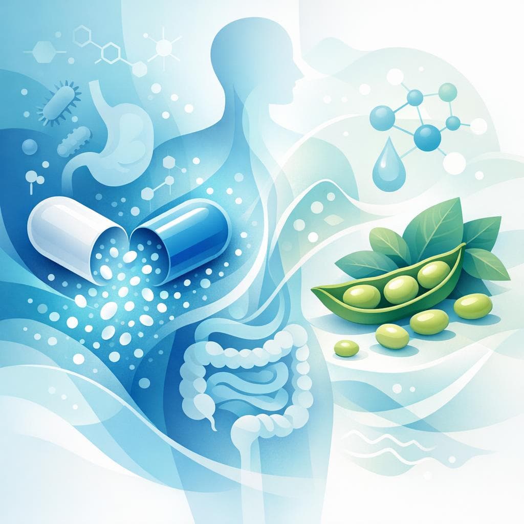 Medical illustration for Based on PubMed | Is it safe to drink soy milk after taking amoxicillin, or can soy interfere with how well the antibiotic works? - Persly Health Information