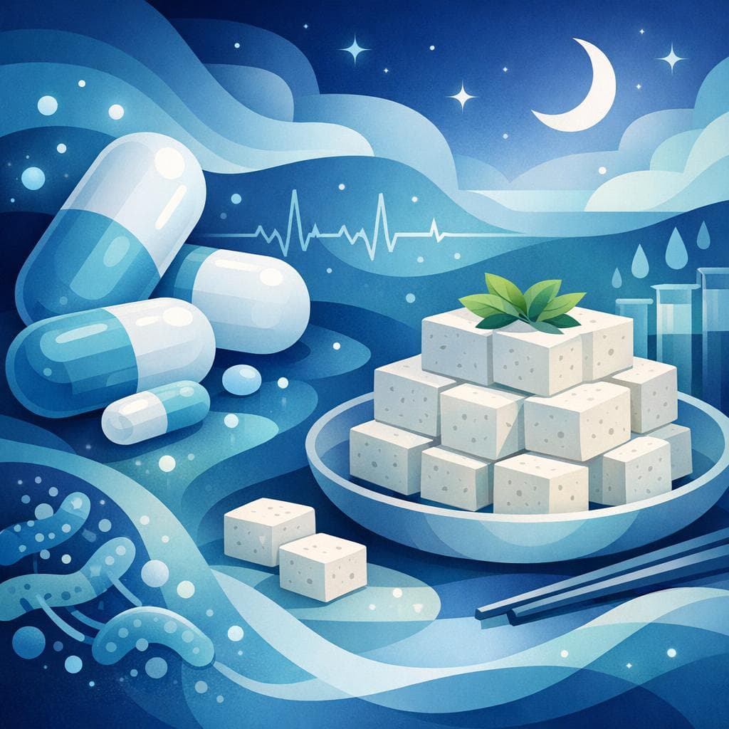 Medical illustration for Basado en NIH de EE.UU. | ¿Puedo tomar amoxicilina por la noche si he comido tofu, o existe alguna interacción que reduzca su eficacia o cause efectos adversos? - Persly Health Information