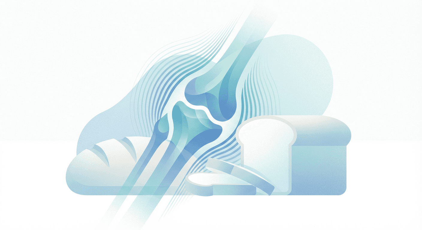 Medical illustration for Basado en PubMed | ¿Es cierto que comer pan puede empeorar la artritis? - Persly Health Information