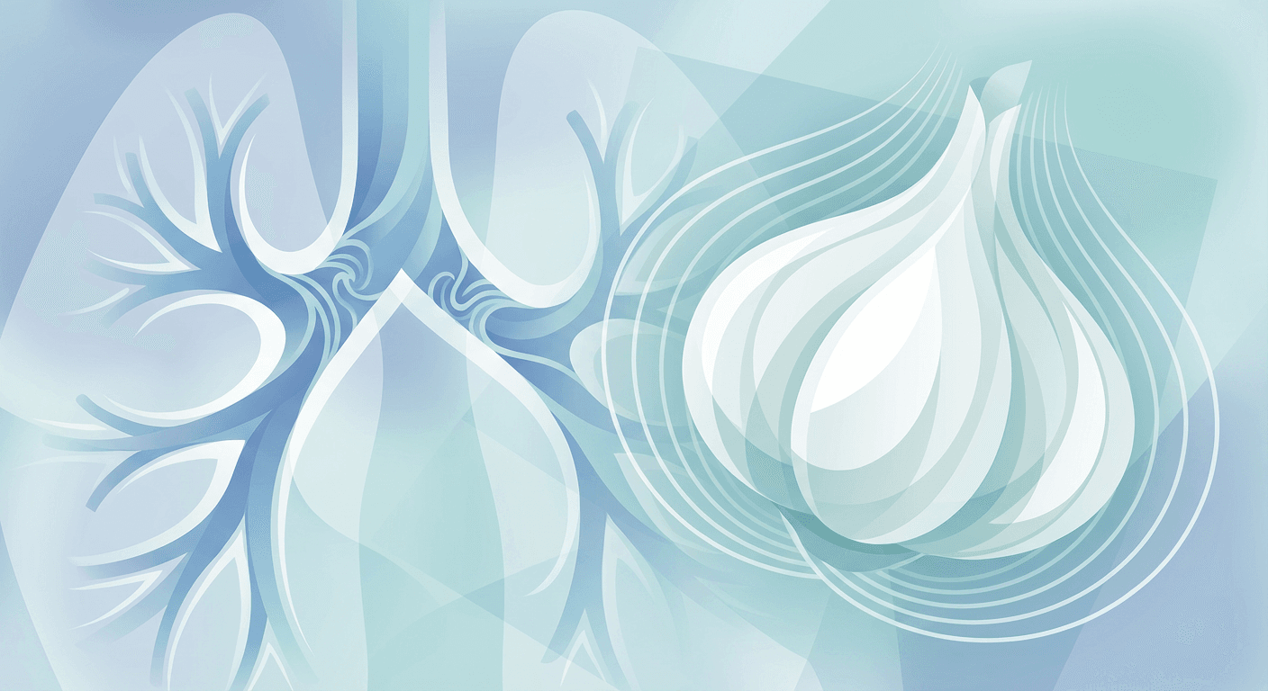 Medical illustration for PubMed 자료 기반 | 마늘이 천식을 치료하거나 증상을 개선한다는 주장은 사실인가요? - Persly Health Information