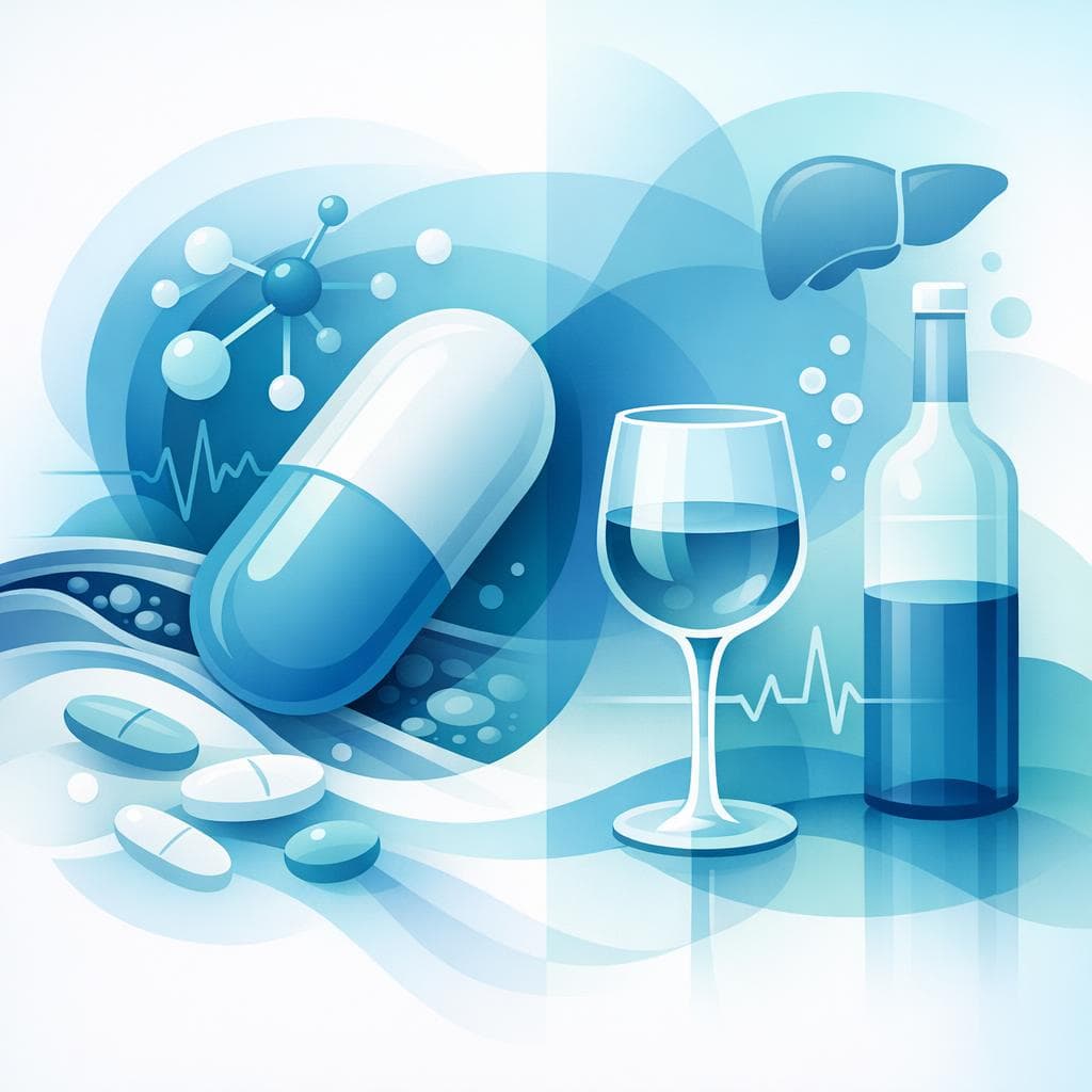 Medical illustration for Based on NIH | Is it safe to drink alcohol before taking atorvastatin, and how long should I wait after drinking before taking my dose? - Persly Health Information