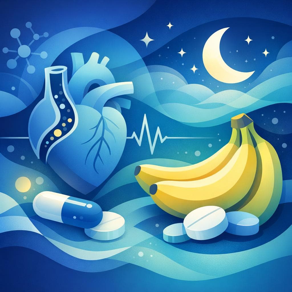 Medical illustration for Based on NIH | Is it safe to eat bananas at night while taking atorvastatin, or do they interact with the medication? - Persly Health Information
