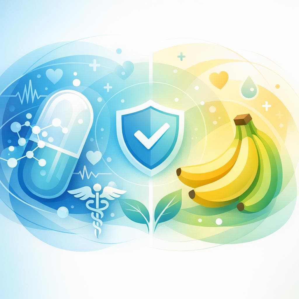 Medical illustration for 미국 NIH 자료 기반 | 아토르바스타틴을 복용하는 동안 바나나를 먹어도 안전한가요? 바나나와의 상호작용이 있나요? - Persly Health Information