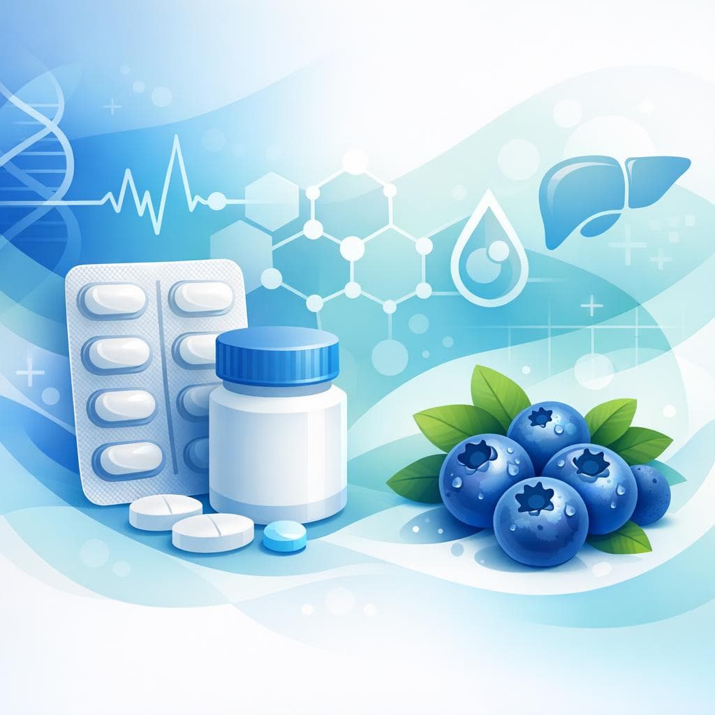 Medical illustration for Based on NIH | Can I eat blueberries before taking my atorvastatin? - Persly Health Information