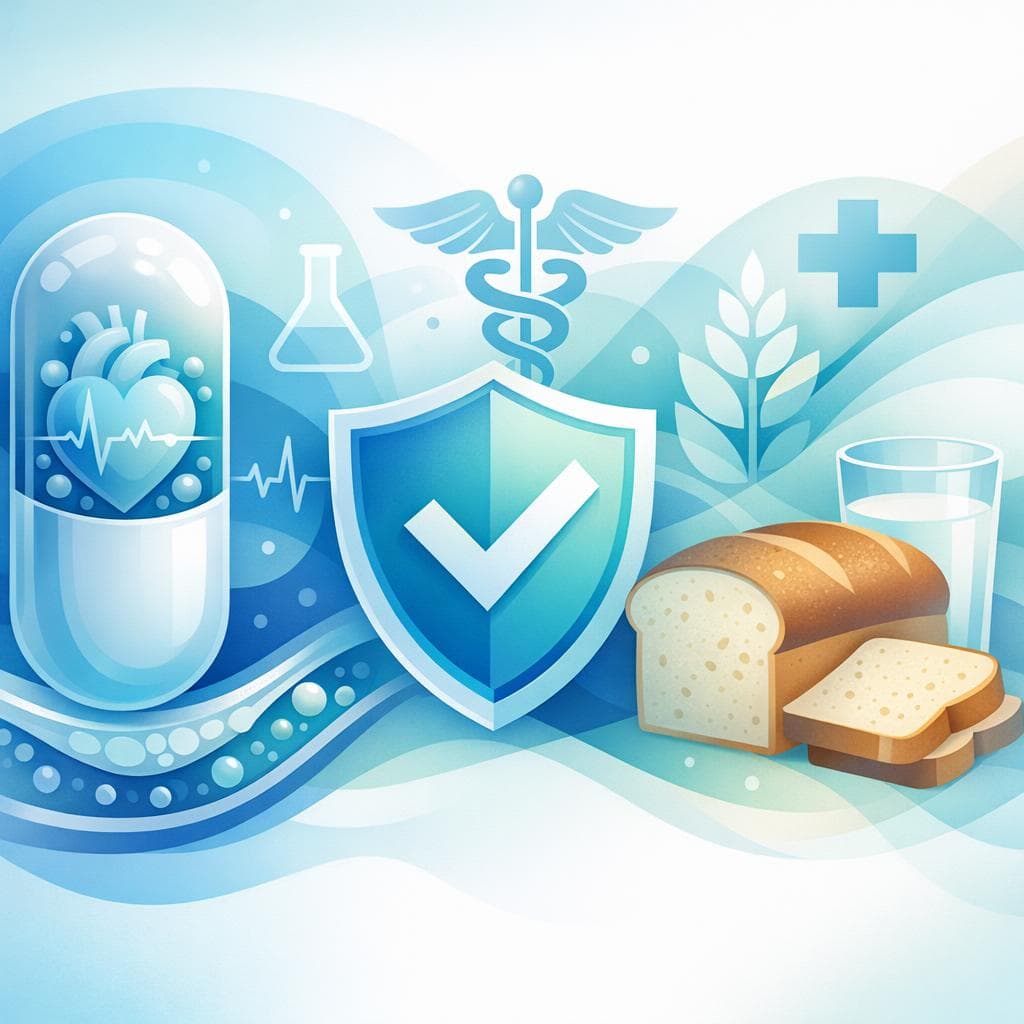 Medical illustration for 미국 NIH 자료 기반 | 아토르바스타틴을 빵과 함께 매일 복용해도 안전한가요? - Persly Health Information