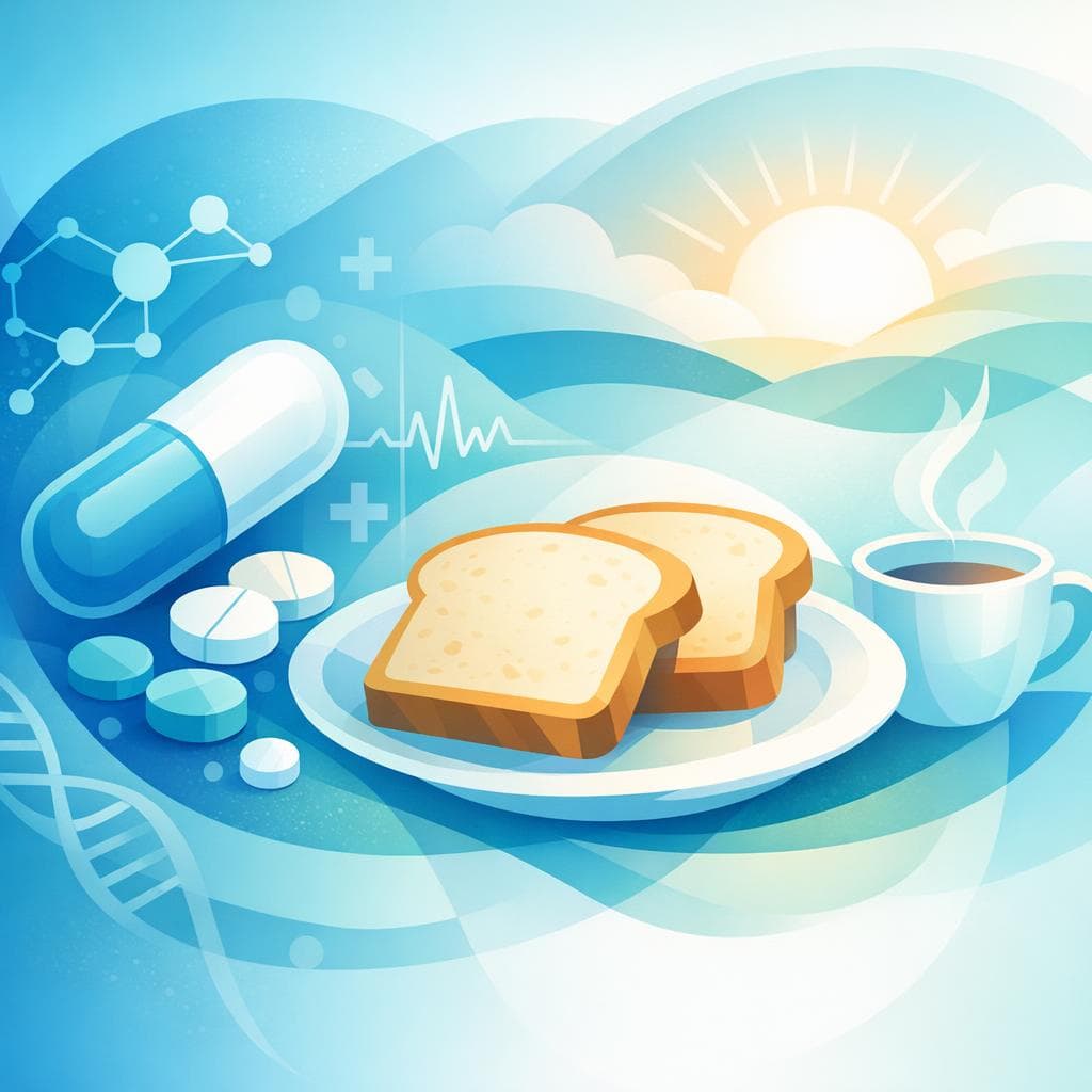 Medical illustration for Based on NIH | Does eating bread in the morning interfere with atorvastatin if I take my dose at breakfast? - Persly Health Information