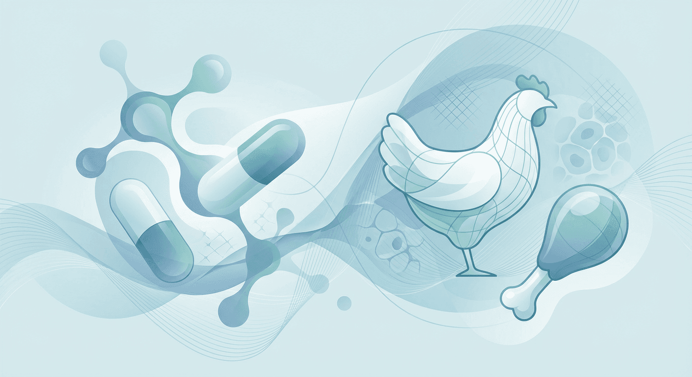 Medical illustration for アトルバスタチンを服用中に鶏肉(特に鶏皮や唐揚げなどの高脂肪料理)を食べても問題ありませんか? - Persly Health Information