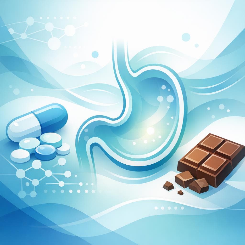 Medical illustration for Based on NIH | Is it safe to take atorvastatin on an empty stomach, and does eating chocolate at the same time affect its effectiveness? - Persly Health Information