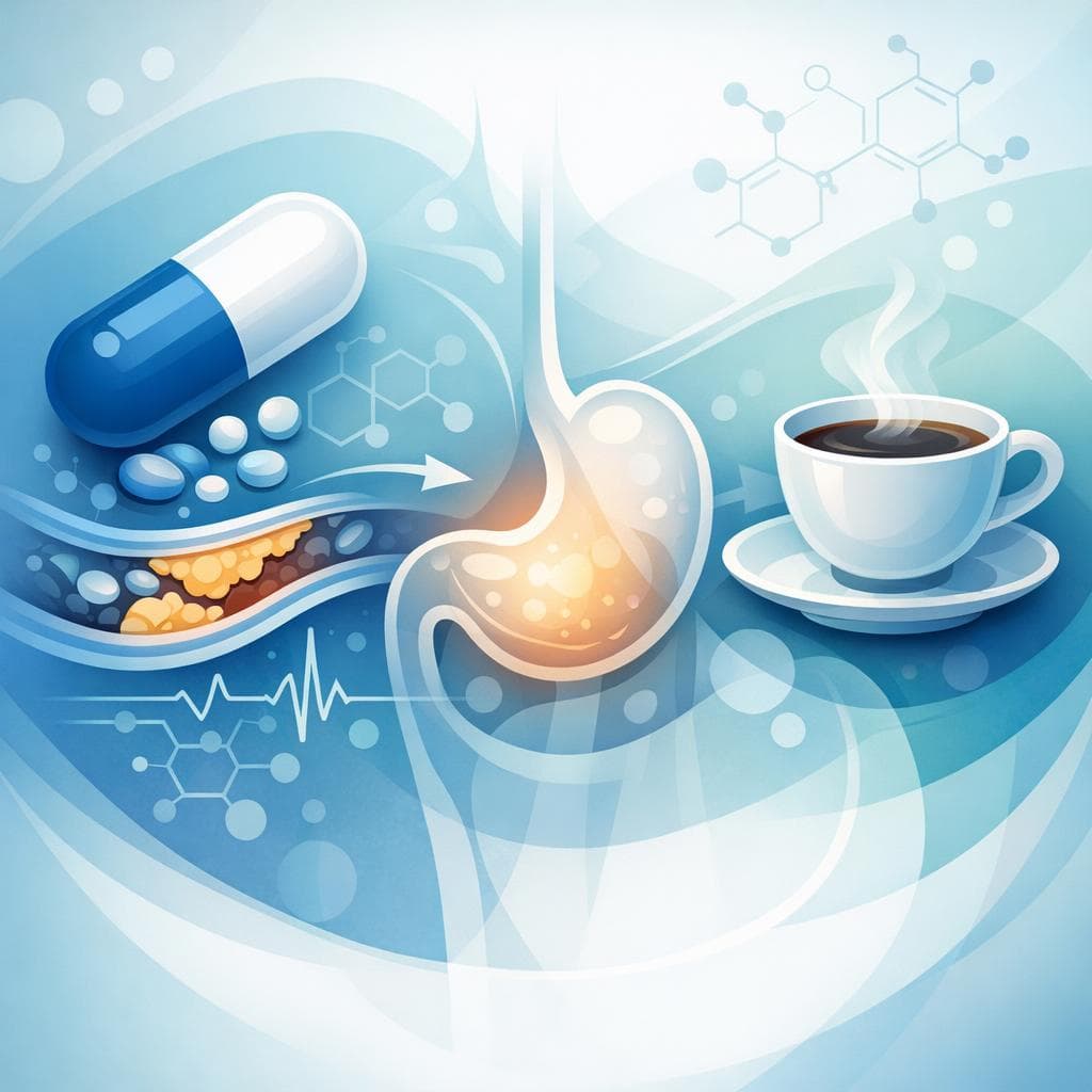 Medical illustration for Based on NIH | Is it true that drinking coffee on an empty stomach interferes with atorvastatin and reduces its effectiveness? - Persly Health Information