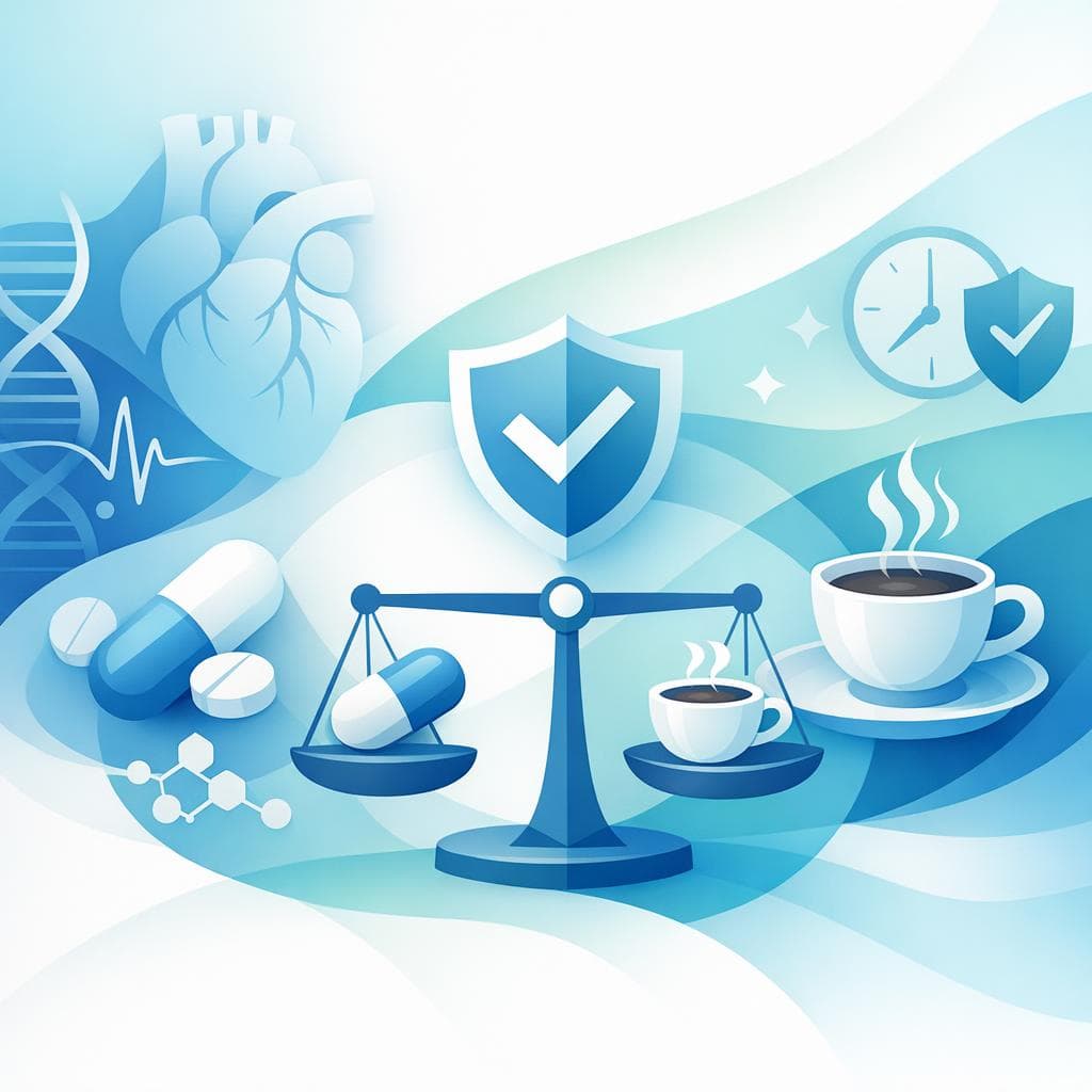 Medical illustration for Based on NIH | Is it safe to drink coffee while taking atorvastatin, or does caffeine interact with this medication in a way that affects safety or effectiveness? - Persly Health Information