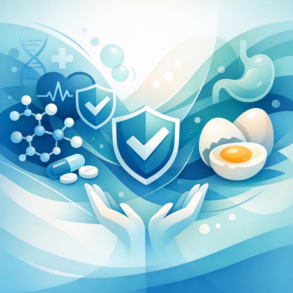 Medical illustration for Based on NIH | Is it safe to eat eggs while taking atorvastatin, and do eggs interact with the medication or affect its effectiveness? - Persly Health Information