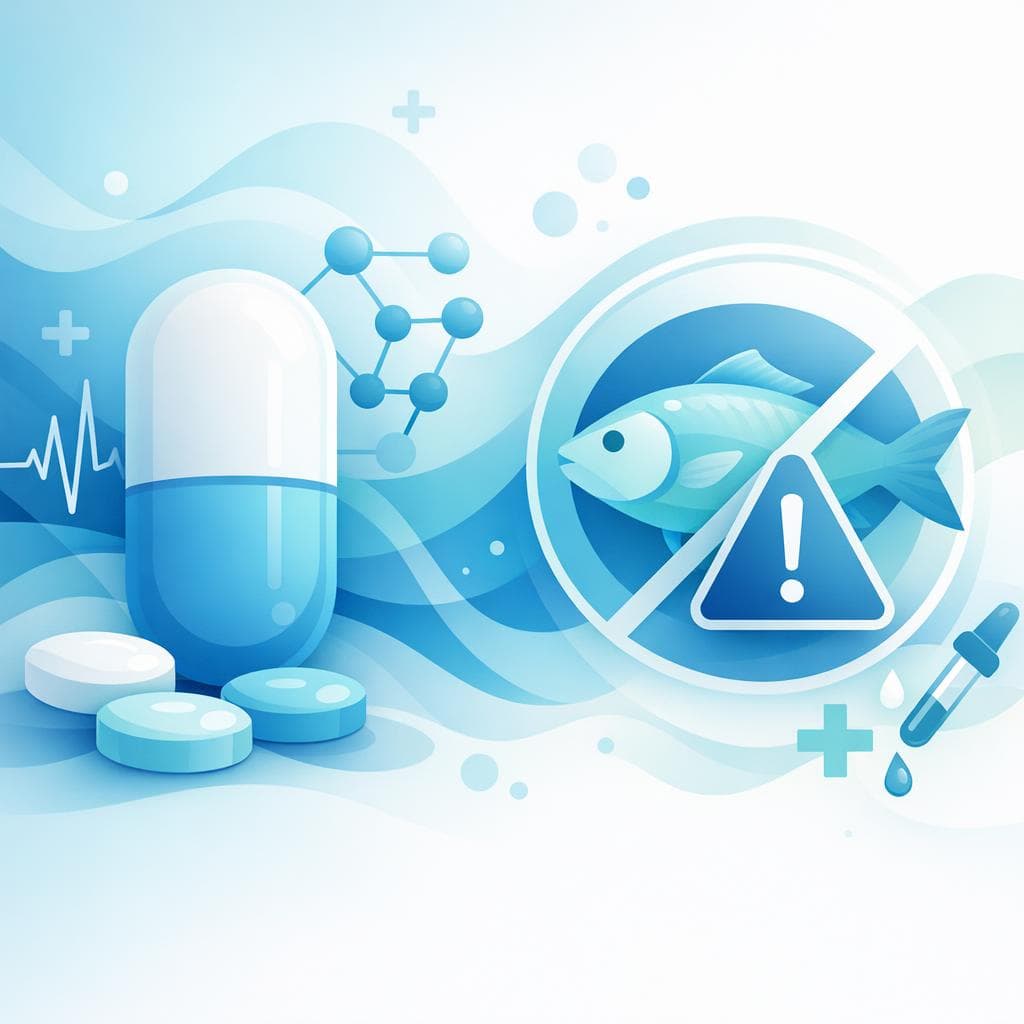 Medical illustration for Based on NIH | Should I be cautious about the dosage of fish oil supplements while taking atorvastatin? - Persly Health Information