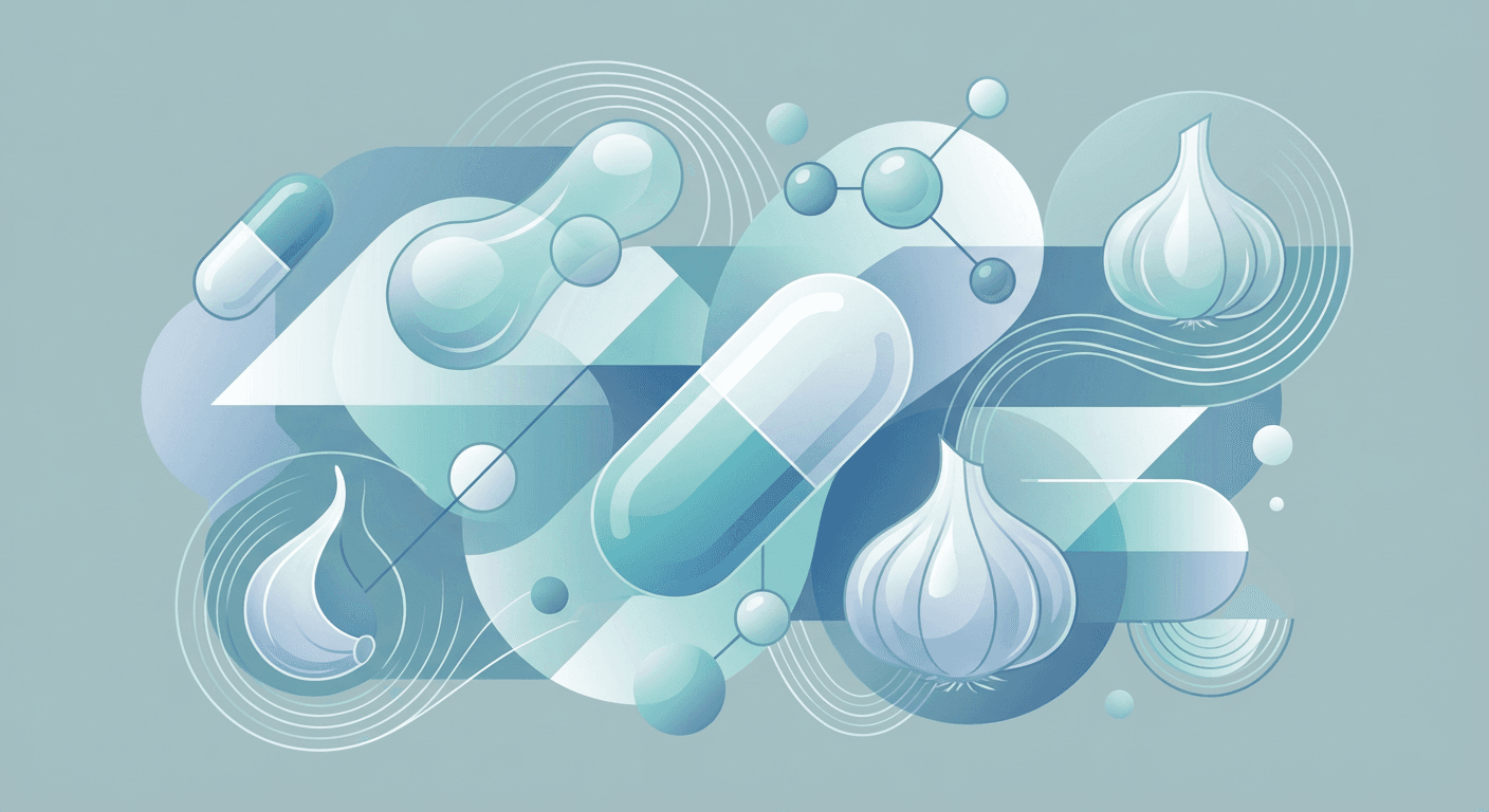 Medical illustration for 服用阿托伐他汀期间同时食用大蒜或大蒜提取物补充剂是否安全,会不会产生相互作用并增加肌肉损伤或肝功能异常的风险? - Persly Health Information