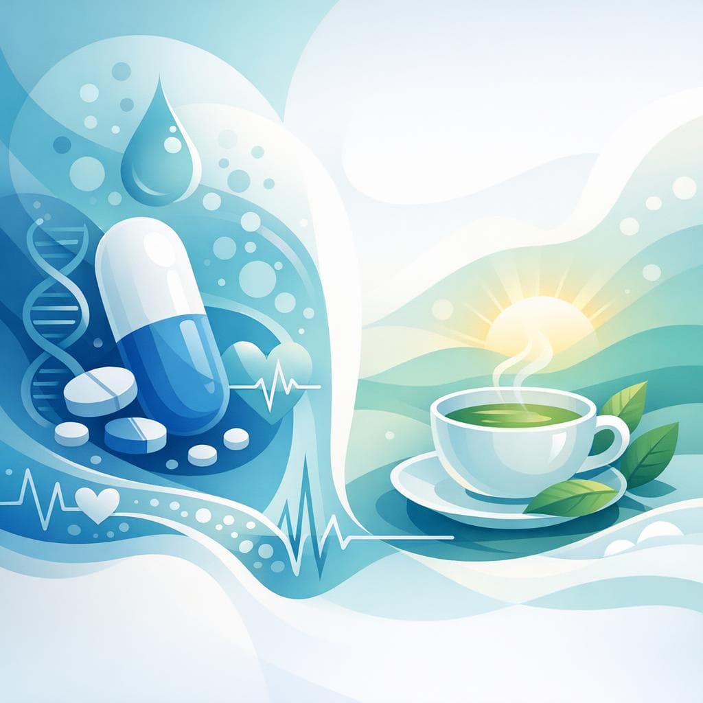 Medical illustration for 미국 NIH 자료 기반 | 아침에 녹차를 마신 후 아토르바스타틴을 복용해도 괜찮나요? - Persly Health Information