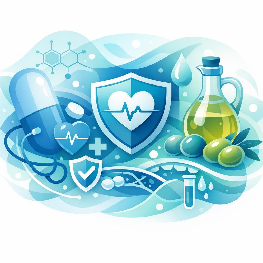 Medical illustration for 미국 NIH 자료 기반 | 아토르바스타틴을 복용 중인데 매일 올리브 오일을 섭취해도 안전한가요? - Persly Health Information