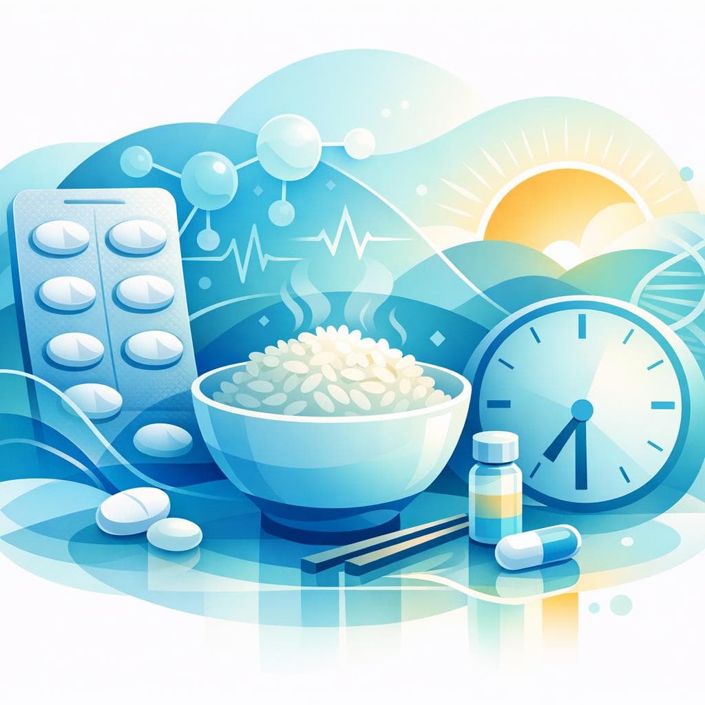 Medical illustration for 미국 NIH 자료 기반 | 아토르바스타틴을 아침에 밥 먹을 때 같이 복용해도 되나요? - Persly Health Information