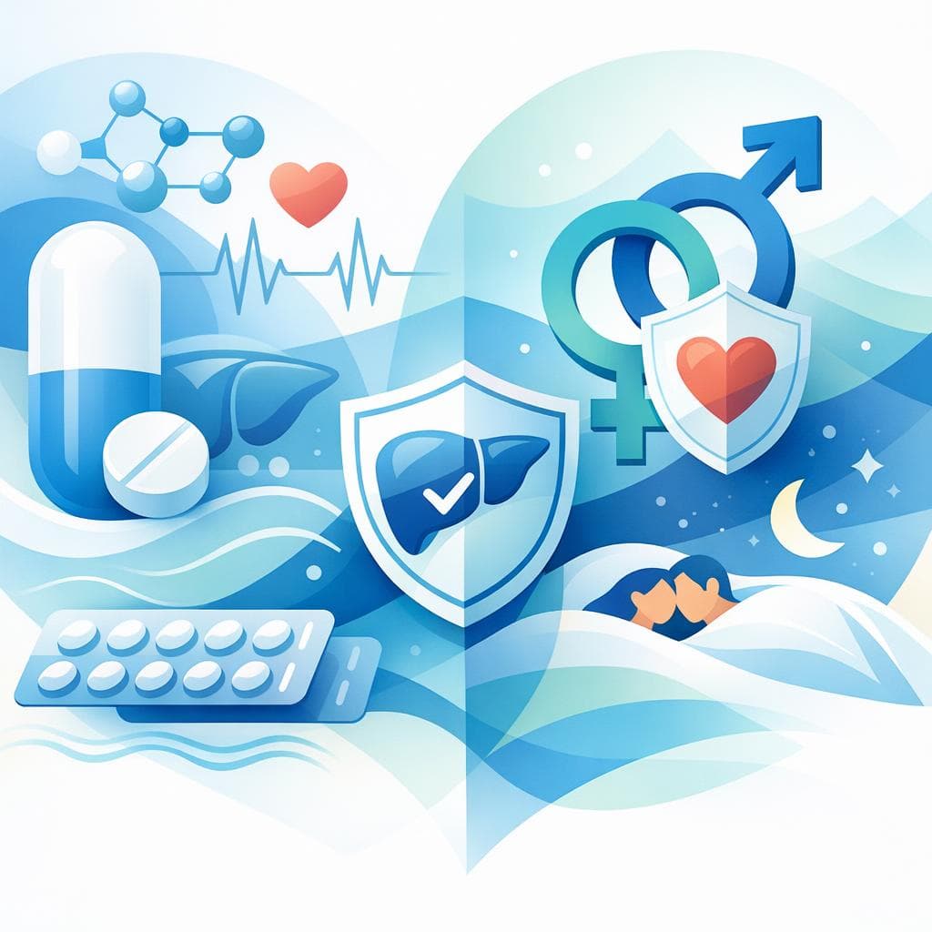 Medical illustration for 미국 NIH 자료 기반 | 아토르바스타틴을 매일 복용해도 성생활에 안전하며 성욕 감퇴나 발기부전 같은 성기능 부작용 위험은 낮은가요? - Persly Health Information