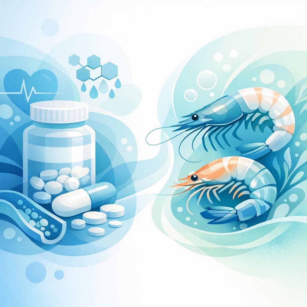 Medical illustration for Based on NIH | Is it safe to eat shrimp right before taking atorvastatin, or could it interfere with the medication or increase side effects? - Persly Health Information