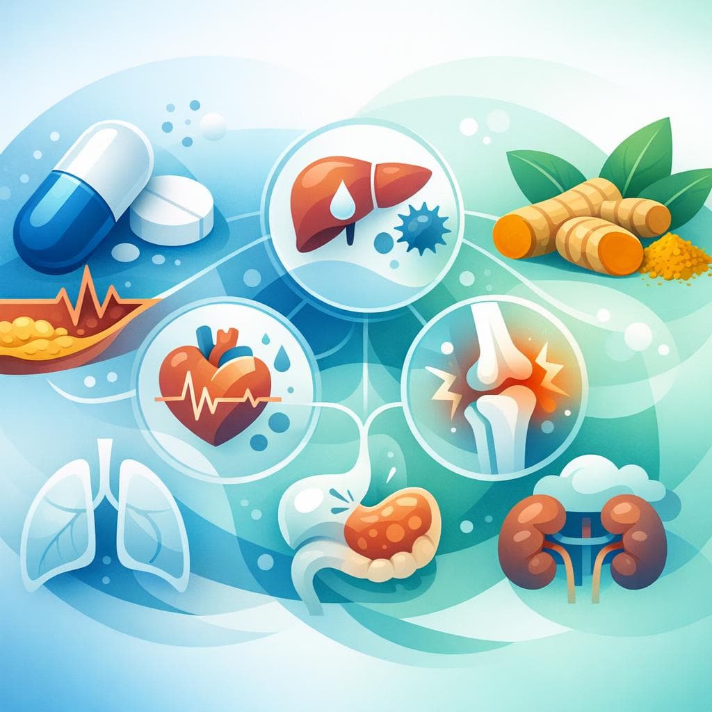 Medical illustration for Based on PubMed | Is it true that taking turmeric or curcumin supplements with atorvastatin increases the risk of side effects like muscle pain or liver problems? - Persly Health Information