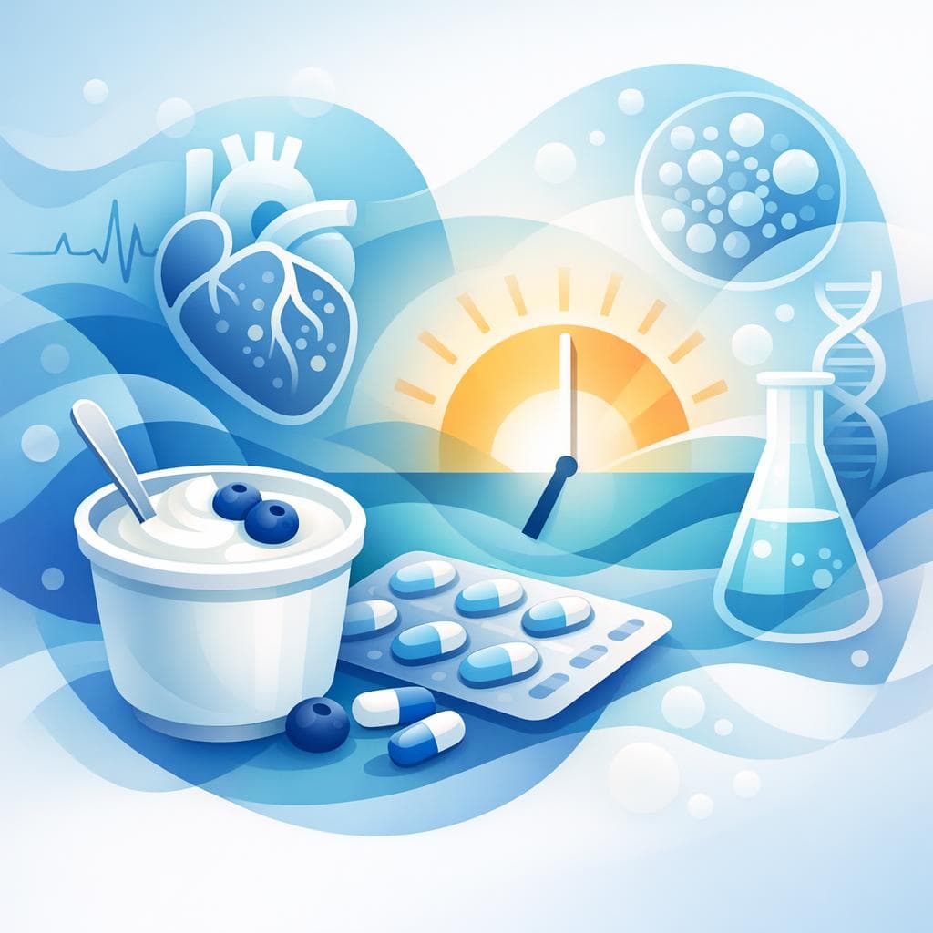 Medical illustration for 미국 NIH 자료 기반 | 아토르바스타틴을 아침에 요거트와 함께 복용해도 안전하고 약효에 영향이 없나요? - Persly Health Information